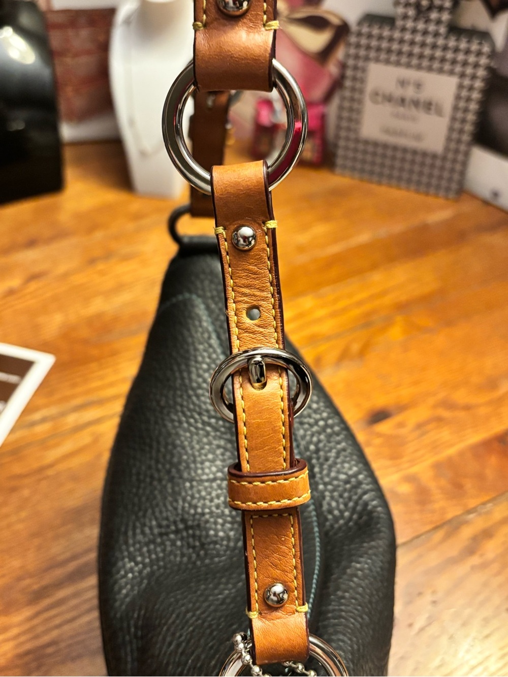 Vintage Coach Chelsea Turnlock Hobo C06S-8A38 Black Pebbled Leather - Picture 11 of 11